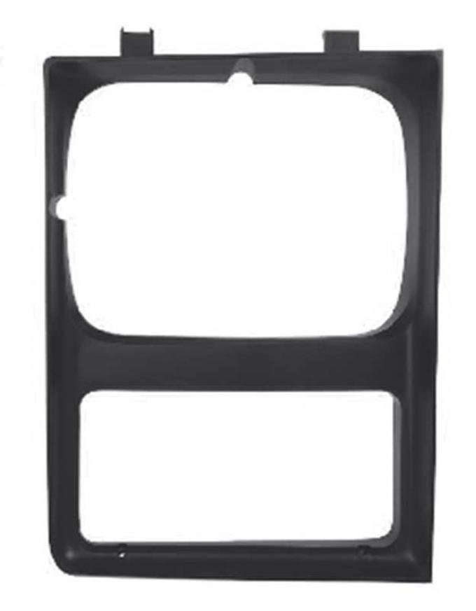 1985-88 Chevrolet/GMC Truck, Headlamp Bezel, Single Headlamps, Black, RH T77183