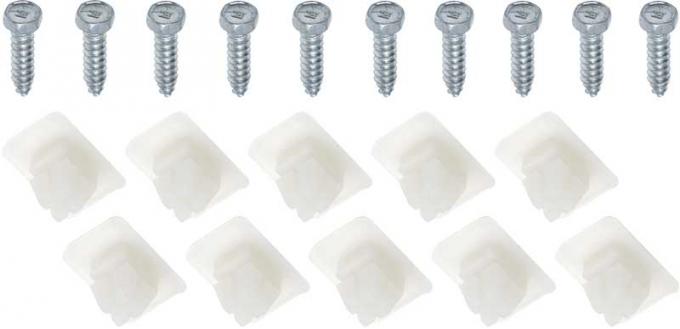 OER 1969-72 Chevrolet Pickup, Blazer, Jimmy, Suburban, Front Grill Inner Screw and Clip Set T1401