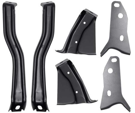 OER 1957 Chevy Bel Air, 150, 210, Rear Bumper Bracket Set, 6 Piece Set TF401223