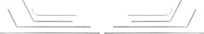 OER 1965 Impala SS Convertible Front Door and Rear Door Panel Molding Set - Stamped Stainless K1960C