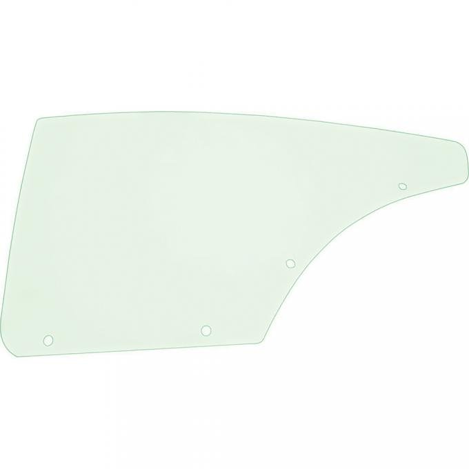 OER 1967-68 Impala Fast Back, Olds 88 2 Door Hardtop, Quarter Glass, Light Green Tint, LH QG3822T