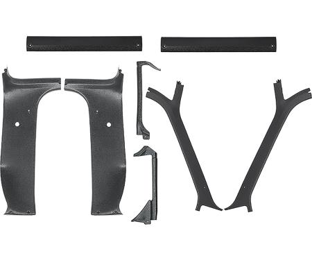 OER 1981-91 Chevrolet, GMC Pickup Truck, Interior Headliner Molding Set, Pillar Posts, Side Moldings, 8 Piece Set *15256