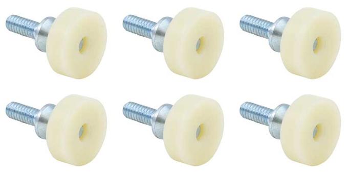 OER 1966-68 Buick, Cadillca, Chevy, Pontiac, Oldsmobile Full Size, Rear Quarter Window Roller Set, 6 Piece Set, Various Models *881245