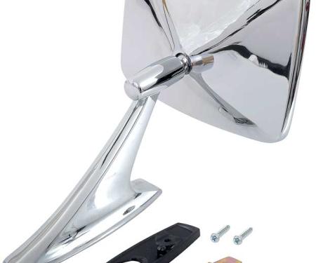 1973-87 Chevy, GMC Pickup, Blazer, Jimmy, Suburban, Outer Door Mirror, with Gasket, Bracket & Hardware, RH or LH, Each