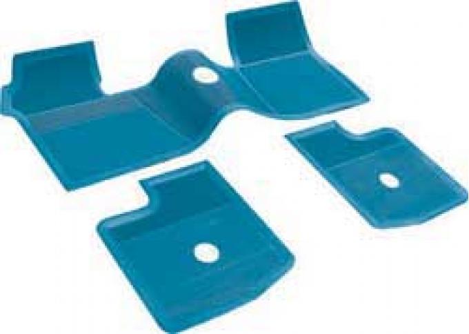OER 1962-65 Chevrolet Without Console Medium Blue 3 Piece Rubber Floor Mat Set M63008