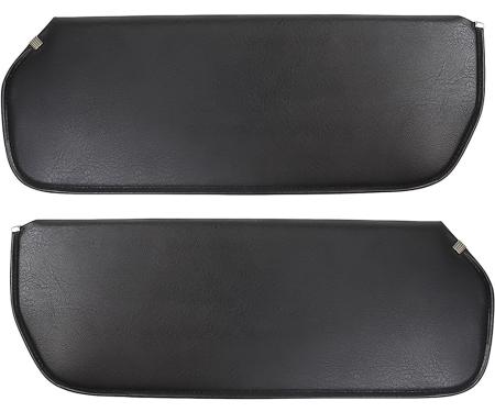1973-91 Chevy, GMC Pickup, Blazer, Jimmy, Suburban, Padded Vinyl Sunvisors, Black, Economy, Pair AH101A