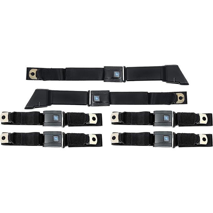 OER 1967-72, Chevrolet / GMC Suburban, Seat Belt Set, Retractable RH and LH, Non-Retractable Center, 6-Pcs *R198