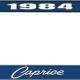 OER 1984 Caprice Style #1 Blue and Chrome License Plate Frame with White Lettering LF2278401B