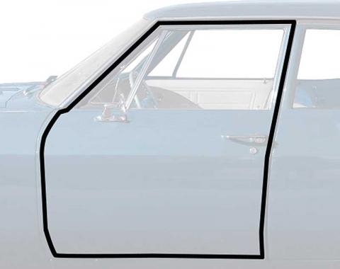 OER 1965-66 Impala / Full-Size 2 Door Sedan Door Frame Weatherstrip With Clips K428