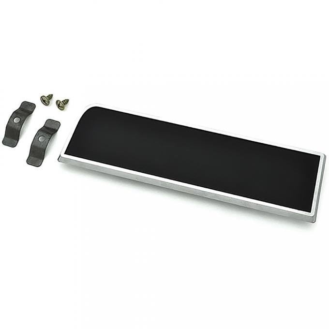 OER 1967 Various Chevrolet Models, Radio Delete Plate, Black Pebble W/Chrome Edge RD2606P