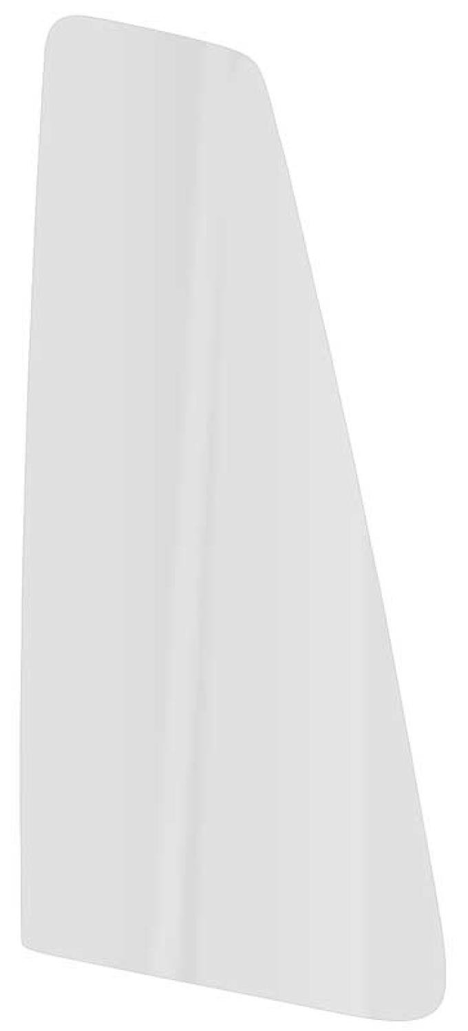 1977-89 Buick, Chevy, Pontiac, Oldsmobile, 4-Door Sedan, Rear Door Vent Glass, Clear, LH Driver Side