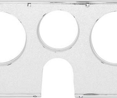 OER 1969-72 Chevrolet, GMC Truck, Dash Bezel, Chrome Face, w/Warning Lights, 3 Gauge Design 14172