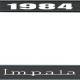 OER 1984 Impala Style #3 Black and Chrome License Plate Frame with White Lettering LF2248403A
