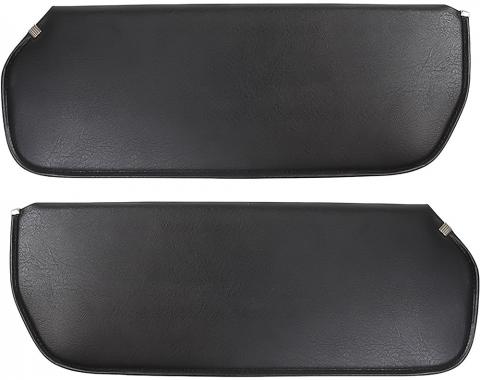 1973-91 Chevy, GMC Pickup, Blazer, Jimmy, Suburban, Padded Vinyl Sunvisors, Black, Economy, Pair