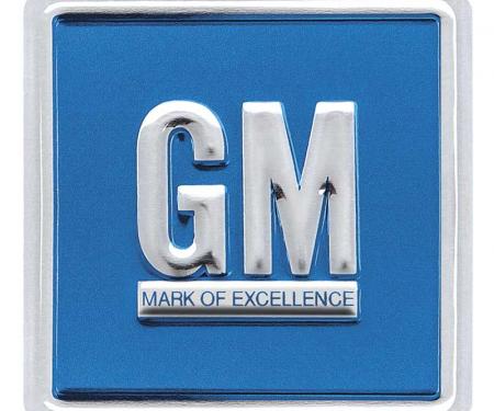 OER 1967-1974 "GM Mark Of Excellence" Door Deflector Decal, Embossed, Blue, Each PD8001