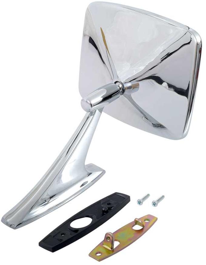 1973-87 Chevy, GMC Pickup, Blazer, Jimmy, Suburban, Outer Door Mirror, with Gasket, Bracket & Hardware, RH or LH, Each