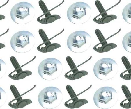 OER 1966 Chevrolet, Impala, Impala SS, Fender Molding Clip Set, 14 Clips, 14 Nuts, LH and RH B1423