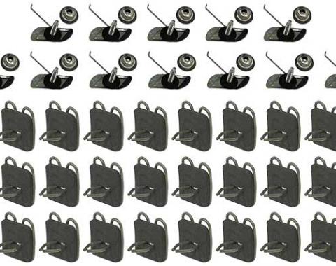 OER 1962-66 GMC Pickup, Side Molding Clip Set, Upper and Lower, Short Bed, 50-Pieces T1466