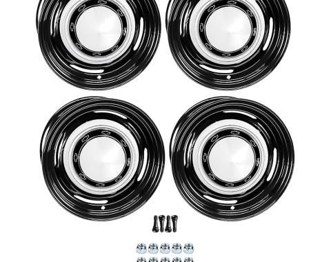 OER 1956 Chevrolet Factory Style 14" Steel Wheels, Dog Dish Style, 7" Wide, 4-3/4" Backspacing *881486