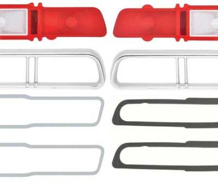 OER 1967 Impala Tail Lamp and Backup Lens, Bezels and Gasket Set *881311