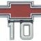 OER 1967-68 Chevy Pickup, 1969-72 G10 Van "Bow Tie 10" Front Fender Emblem Set, with Hardware, Pair, GM Licensed 3961365