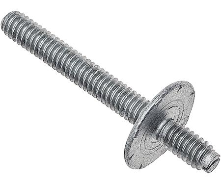 OER 1963-69 Window Guide Mounting Stud, Various GM Models, Vent Window or Quarter Window Guide, Overall Length 2-1/2", LH or RH 4405501