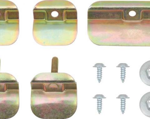 OER 1955-57 Chevy Bel Air, 150, 210, Nomad, Lower Windshield Molding Clip Set TF400037
