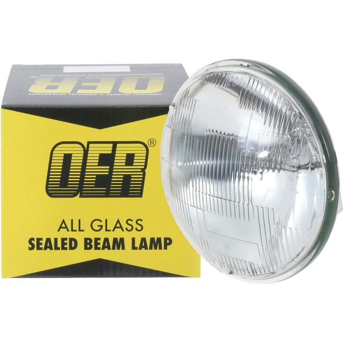 Headlamp Sealed Beam, 12 Volt, Low Beam, 5-3/4" Round, Tungsten