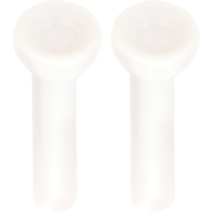 1965-67 GM, Door Lock Knobs,Flat Head Design, Self-Threaded, Parchment, Pair, Reproduction