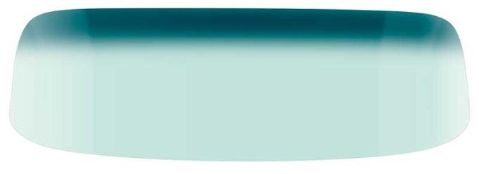 OER 1955-56 Bel Air, 150, 210, Nomad, Star Chief, Front Windshield Glass, 2 & 4 Door Hardtop & Convertible, Light Green Tint, with Blue/Green Upper Shaded Band TF41011B
