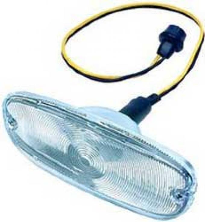 OER 1958-59 Chevrolet, GMC Truck, Park Lamp Assembly, with Clear Lens, Wiring and Pigtail CX1559