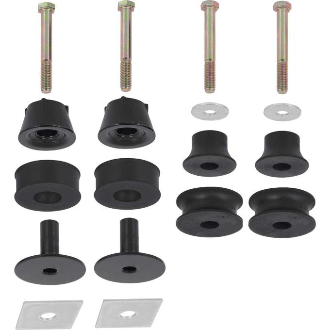 OER 1973-80 Chevy, GMC Pickup, Blazer, Jimmy, Suburban, Standard Cab Mount Bushing Set, Front & Rear, 1/2 ton, 2 Wheel Drive, 18 Piece Set T71206