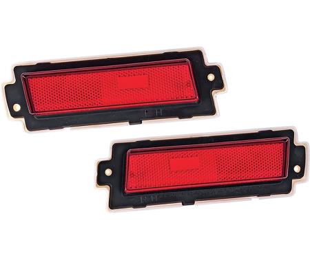 1981-88 Chevrolet Monte Carlo, Rear Side Marker Lamp Assemblies, Red, LH and RH