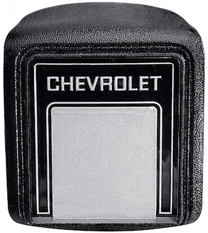 1978-91 Chevy Pickup, Blazer Suburban, "Chevrolet" Horn Cap, with Deluxe Steering Wheel, Black with Silver Accent