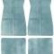 1973-81 GM, Rubber Floor Mat Set, With GM Logo, Factory Style, Set of 4, Light Blue