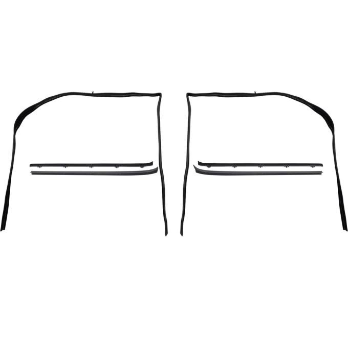 1981-91 Chevrolet, GMC C/K, R/V, Window Felt and Glass Run Set, 6-Pieces