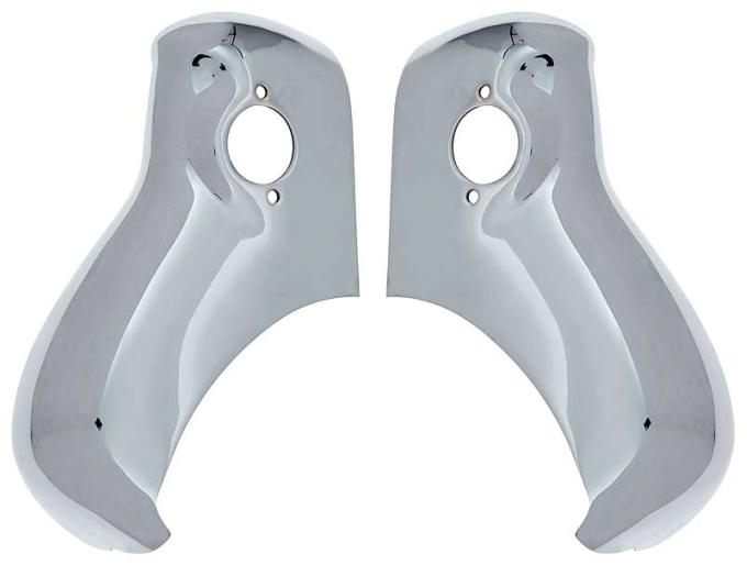 OER 1955 Chevrolet Bel Air, 150, 210, Rear Bumper Guards, Chrome, w/o Hardware, Except Wagon, Nomad, RH & LH, Pair TF400891