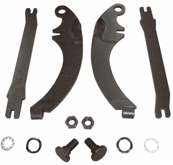 OER 1955-57 Chevy Bel Air, 150, 210, Parking Brake Shoe Lever, Spreader Bar & Hardware, Set TF138211