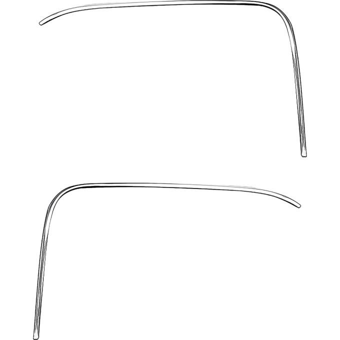 OER 1973-86 Chevy, GMC C/K, 1987-91 R/V, Stainless Steel Drip Rail Molding Set, 2 Piece Set *T71096