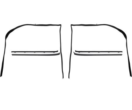 1981-91 Chevrolet, GMC C/K, R/V, Window Felt and Glass Run Set, 6-Pieces *CR1111