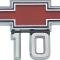 OER 1967-68 Chevy Pickup, 1969-72 G10 Van "Bow Tie 10" Front Fender Emblem Set, with Hardware, Pair, GM Licensed 3961365