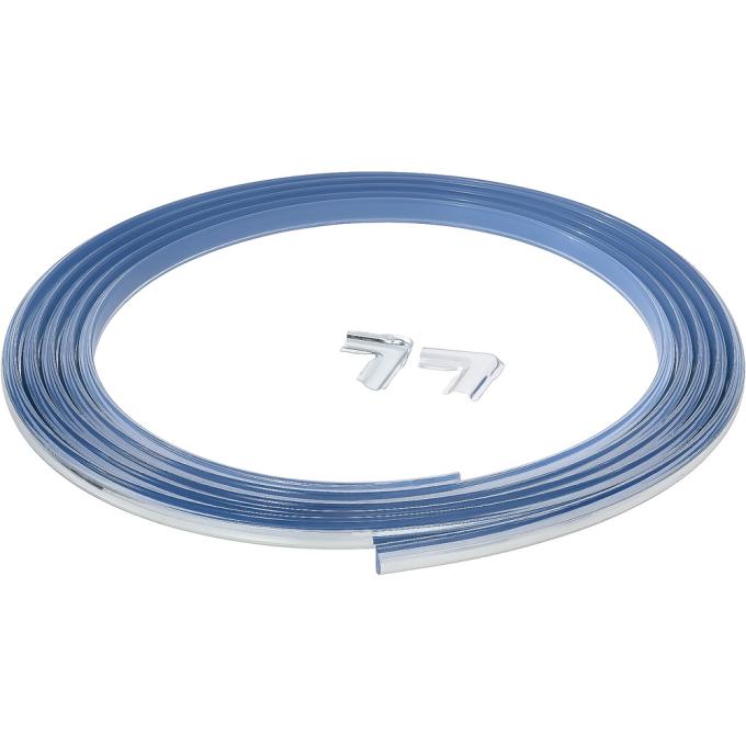 OER 1963-91 Chevy, GMC Pickup Truck, Chrome Rear Window Lockstrip Molding Set PW1042B