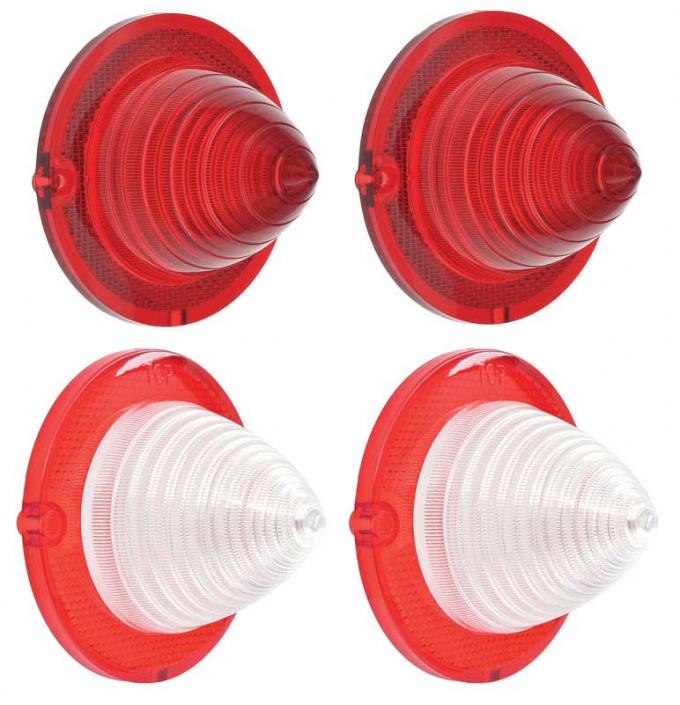 OER 1961 Bel Air and Biscayne Tail Lamp and Back-up Lamp Lens Set Of 4 *881291