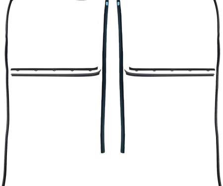 1977-80 Chevrolet, GMC C/K, Window Felt and Glass Run Set, 8-Pieces
