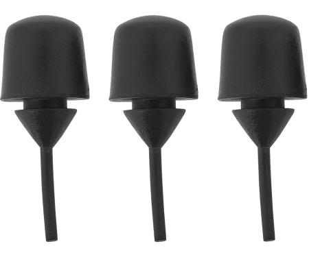 OER 1962-77 Camaro, Nova, Impala, Chevelle, License Plate & Parking Light, Rubber Bumpers, 1/2" Tall, Set of 3, Various Models A9400127