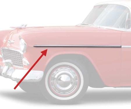 OER 1955 Bel Air Fender Molding - LH TF400043