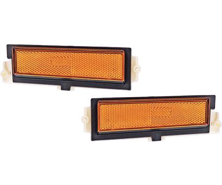 1981-88 Chevrolet Monte Carlo, Front Side Marker Lamp Assemblies, Amber, LH and RH