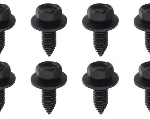 Redline Restomotive® 1967-1972 Chevy / GMC Truck 8 Piece Black Phosphate Bench Seat Bolt Set