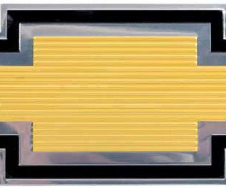 OER 1973-74 Chevrolet Truck and SUV, Bow Tie Grille Emblem, Gold, Silver and Black, Aluminum 153900