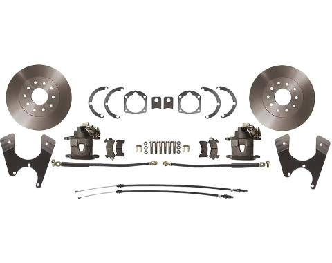 OER 1955-64 Chevrolet Passenger Car, Rear Disc Brake Conversion Set, With E-Brake Cables, Plain Rotors BK2056A